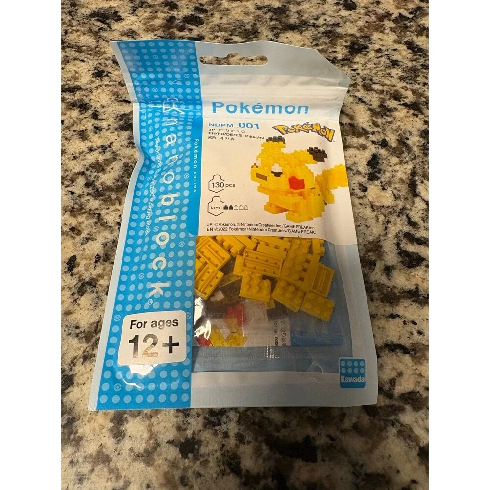 Pokemon Nanoblock Pikachu‎ Figure Building Blocks Kit 130 Pieces Sealed